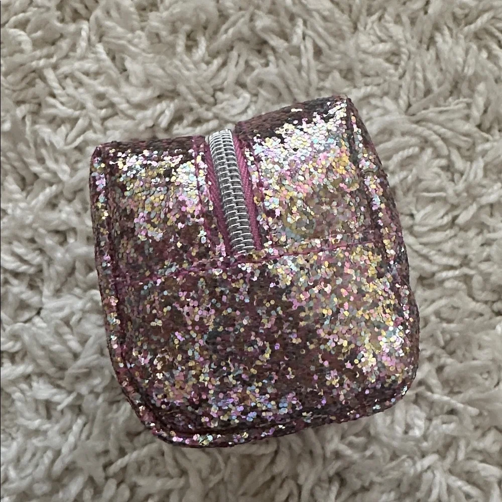 Bath & Body Works Pink Glitter Cosmetic Bag